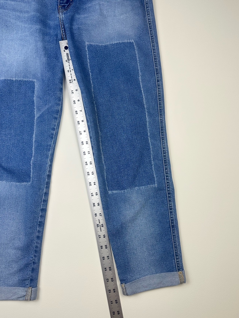 Levi Strauss Signature Heritage Boyfriend Cropped Patchwork Jeans Women’s 6 - Picture 7 of 11